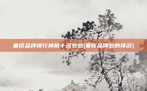 奢侈品牌排行榜前十名包包(奢侈品牌包的排名)