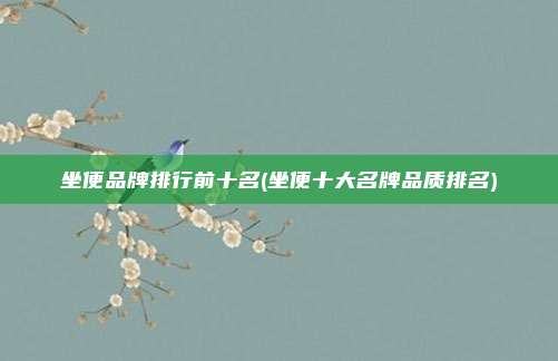 坐便品牌排行前十名(坐便十大名牌品质排名)