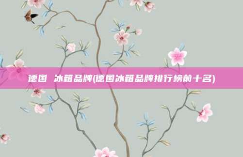 德国 冰箱品牌(德国冰箱品牌排行榜前十名)