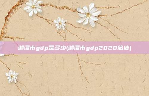 湘潭市gdp是多少(湘潭市gdp2020总值)