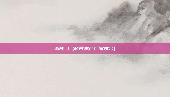 芯片 厂(芯片生产厂家排名)