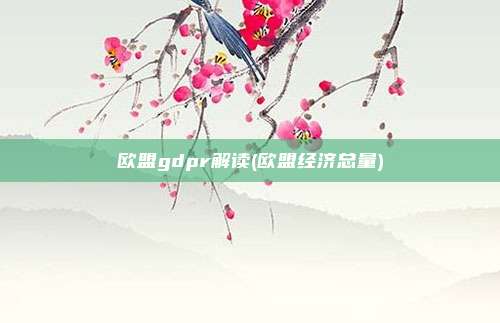 欧盟gdpr解读(欧盟经济总量)
