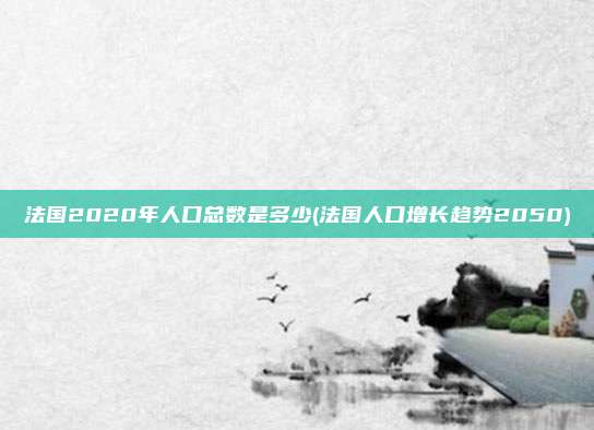 法国2020年人口总数是多少(法国人口增长趋势2050)