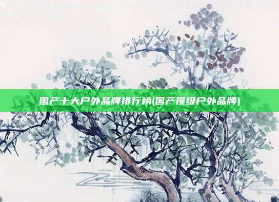 国产十大户外品牌排行榜(国产顶级户外品牌)