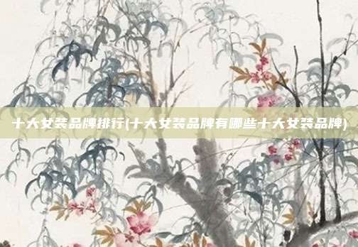 十大女装品牌排行(十大女装品牌有哪些十大女装品牌)