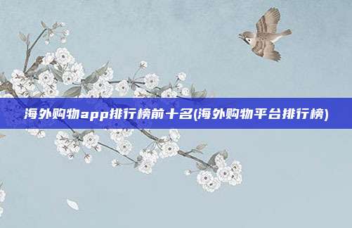 海外购物app排行榜前十名(海外购物平台排行榜)