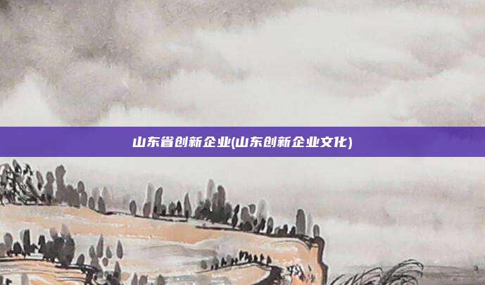 山东省创新企业(山东创新企业文化)