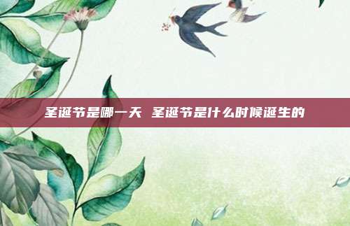 圣诞节是哪一天 圣诞节是什么时候诞生的