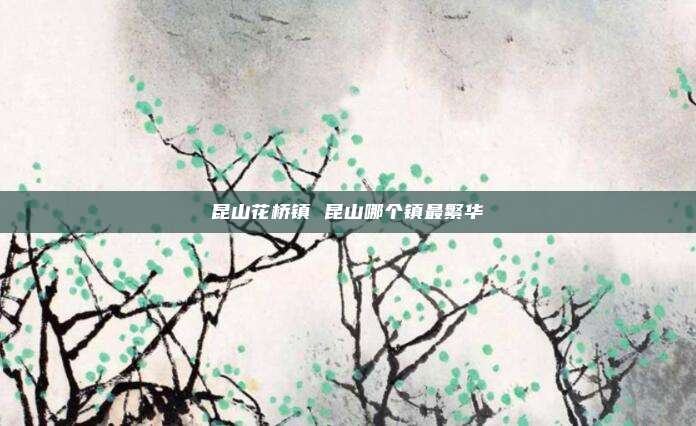 昆山花桥镇 昆山哪个镇最繁华