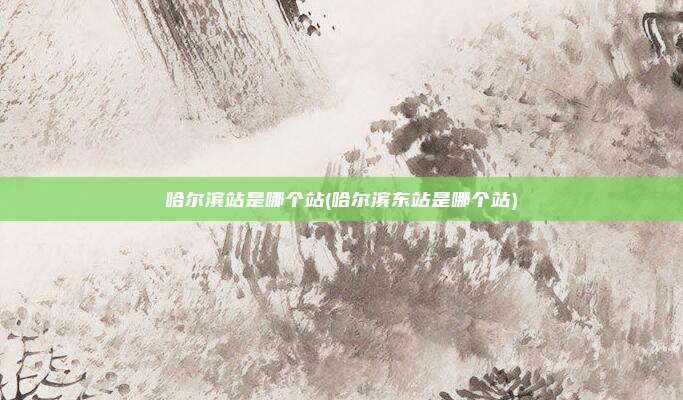 哈尔滨站是哪个站(哈尔滨东站是哪个站)