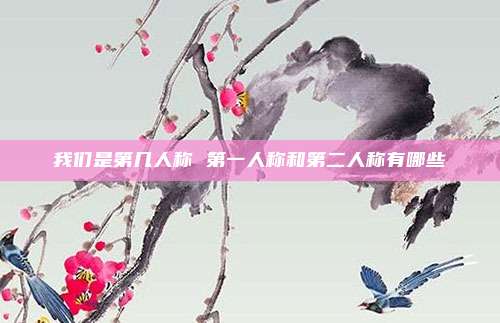 我们是第几人称 第一人称和第二人称有哪些