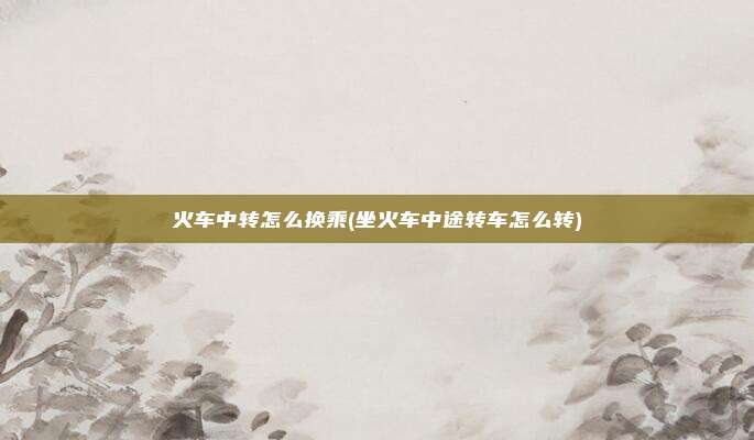 火车中转怎么换乘(坐火车中途转车怎么转)