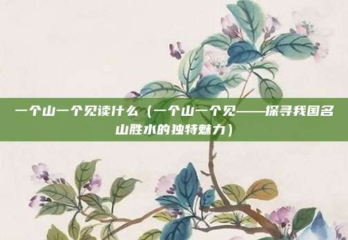 一个山一个见读什么（一个山一个见——探寻我国名山胜水的独特魅力）