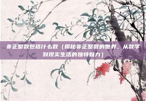 非正整数包括什么数（揭秘非正整数的世界，从数学到现实生活的独特魅力）