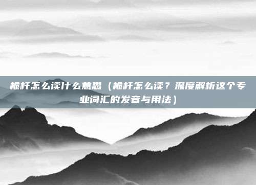 桅杆怎么读什么意思（桅杆怎么读？深度解析这个专业词汇的发音与用法）