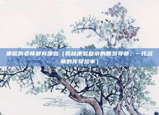 康熙的老师都有哪些(揭秘康熙皇帝的智慧导师,一代名师的传奇故事)