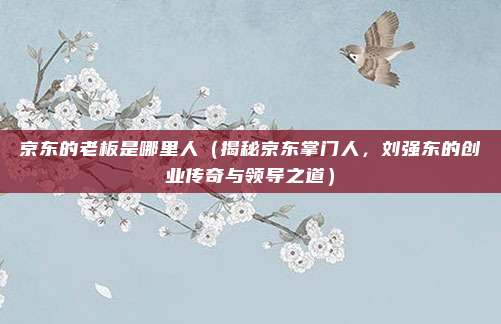 京东的老板是哪里人(揭秘京东掌门人,刘强东的创业传奇与领导之道)