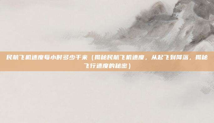 民航飞机速度每小时多少千米（揭秘民航飞机速度，从起飞到降落，揭秘飞行速度的秘密）