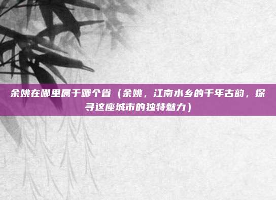 余姚在哪里属于哪个省（余姚，江南水乡的千年古韵，探寻这座城市的独特魅力）