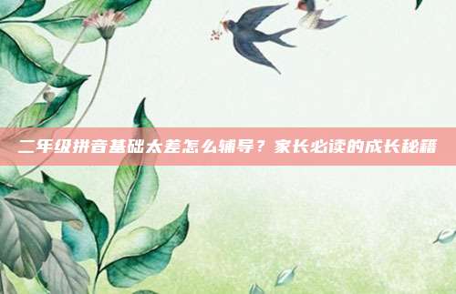 二年级拼音基础太差怎么辅导?家长必读的成长秘籍