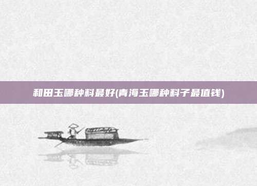 和田玉哪种料最好(青海玉哪种料子最值钱)