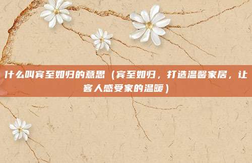 什么叫宾至如归的意思（宾至如归，打造温馨家居，让客人感受家的温暖）