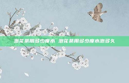 泡花茶用多少度水 泡花茶用多少度水泡多久