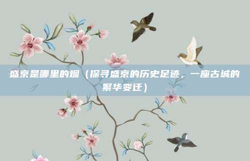 盛京是哪里的烟(探寻盛京的历史足迹,一座古城的繁华变迁)