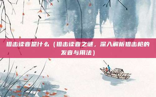 狙击读音是什么(狙击读音之谜,深入解析狙击枪的发音与用法)