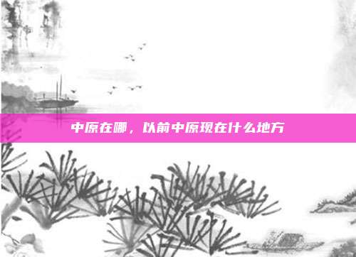 中原在哪,以前中原现在什么地方