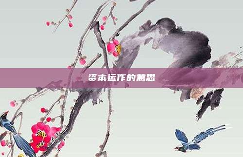资本运作的意思