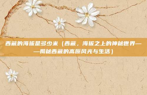 西藏的海拔是多少米（西藏，海拔之上的神秘世界——揭秘西藏的高原风光与生活）