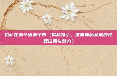 拉萨在哪个省哪个市（揭秘拉萨，这座神秘圣城的地理位置与魅力）