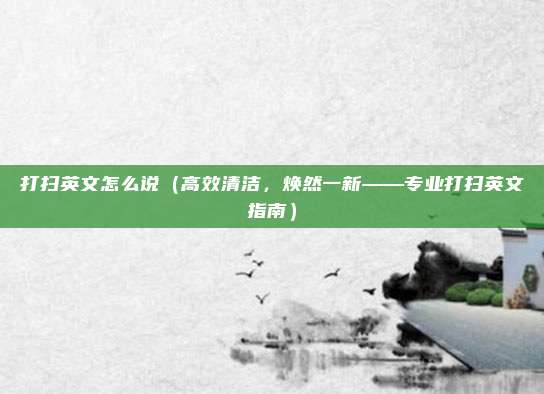 打扫英文怎么说(高效清洁,焕然一新——专业打扫英文指南)