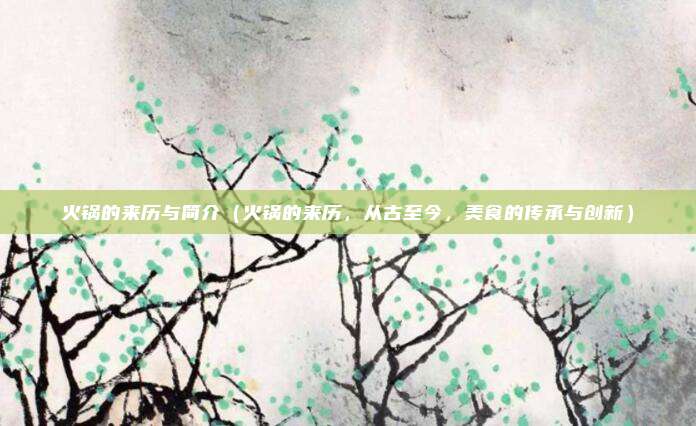 火锅的来历与简介(火锅的来历,从古至今,美食的传承与创新)