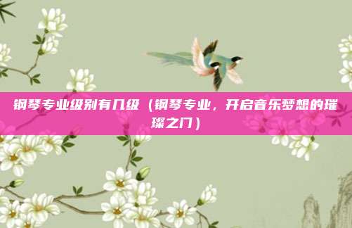 钢琴专业级别有几级(钢琴专业,开启音乐梦想的璀璨之门)