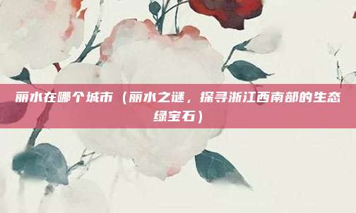 丽水在哪个城市(丽水之谜,探寻浙江西南部的生态绿宝石)