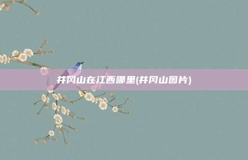 井冈山在江西哪里(井冈山图片)
