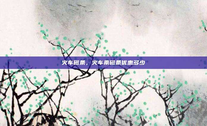 火车磁条,火车票磁条优惠多少