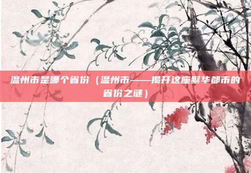 温州市是哪个省份(温州市——揭开这座繁华都市的省份之谜)