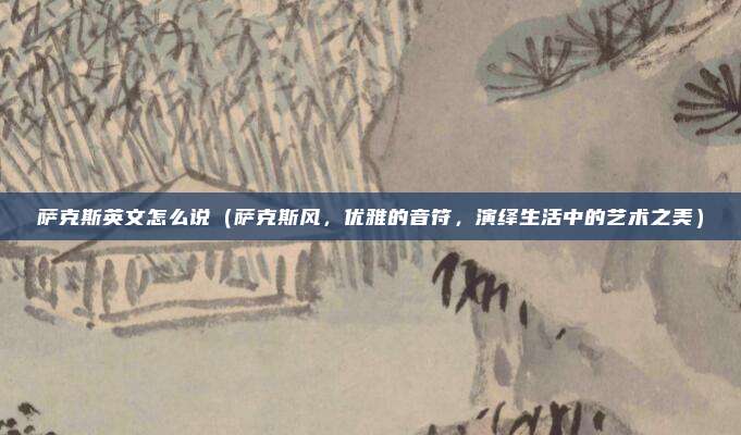 萨克斯英文怎么说(萨克斯风,优雅的音符,演绎生活中的艺术之美)