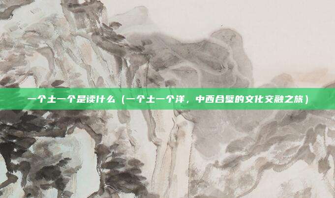 一个土一个是读什么(一个土一个洋,中西合璧的文化交融之旅)