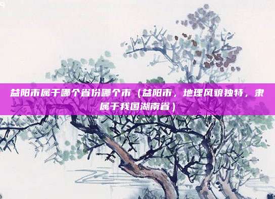 益阳市属于哪个省份哪个市(益阳市,地理风貌独特,隶属于我国湖南省)