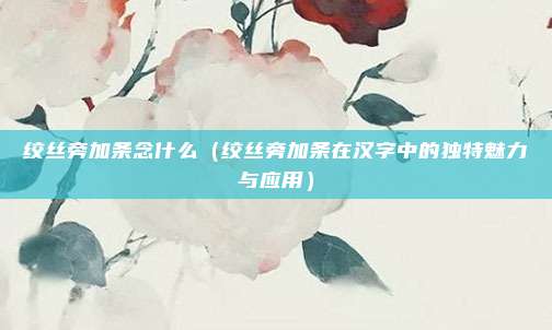 绞丝旁加条念什么（绞丝旁加条在汉字中的独特魅力与应用）