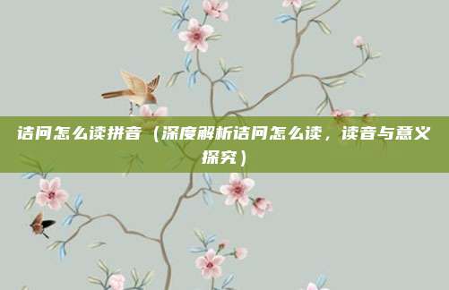 诘问怎么读拼音（深度解析诘问怎么读，读音与意义探究）