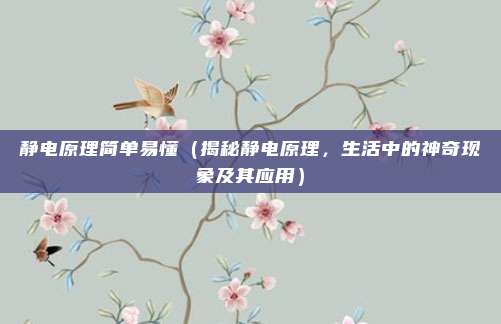 静电原理简单易懂(揭秘静电原理,生活中的神奇现象及其应用)