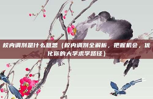 校内调剂是什么意思(校内调剂全解析,把握机会,优化你的大学求学路径)