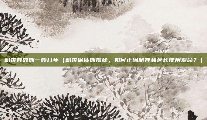 粉饼有效期一般几年(粉饼保质期揭秘,如何正确储存和延长使用寿命?)