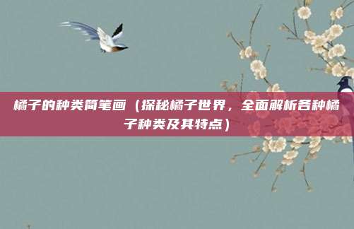 橘子的种类简笔画(探秘橘子世界,全面解析各种橘子种类及其特点)