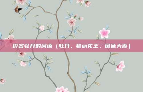 形容牡丹的词语(牡丹,艳丽花王,国色天香)